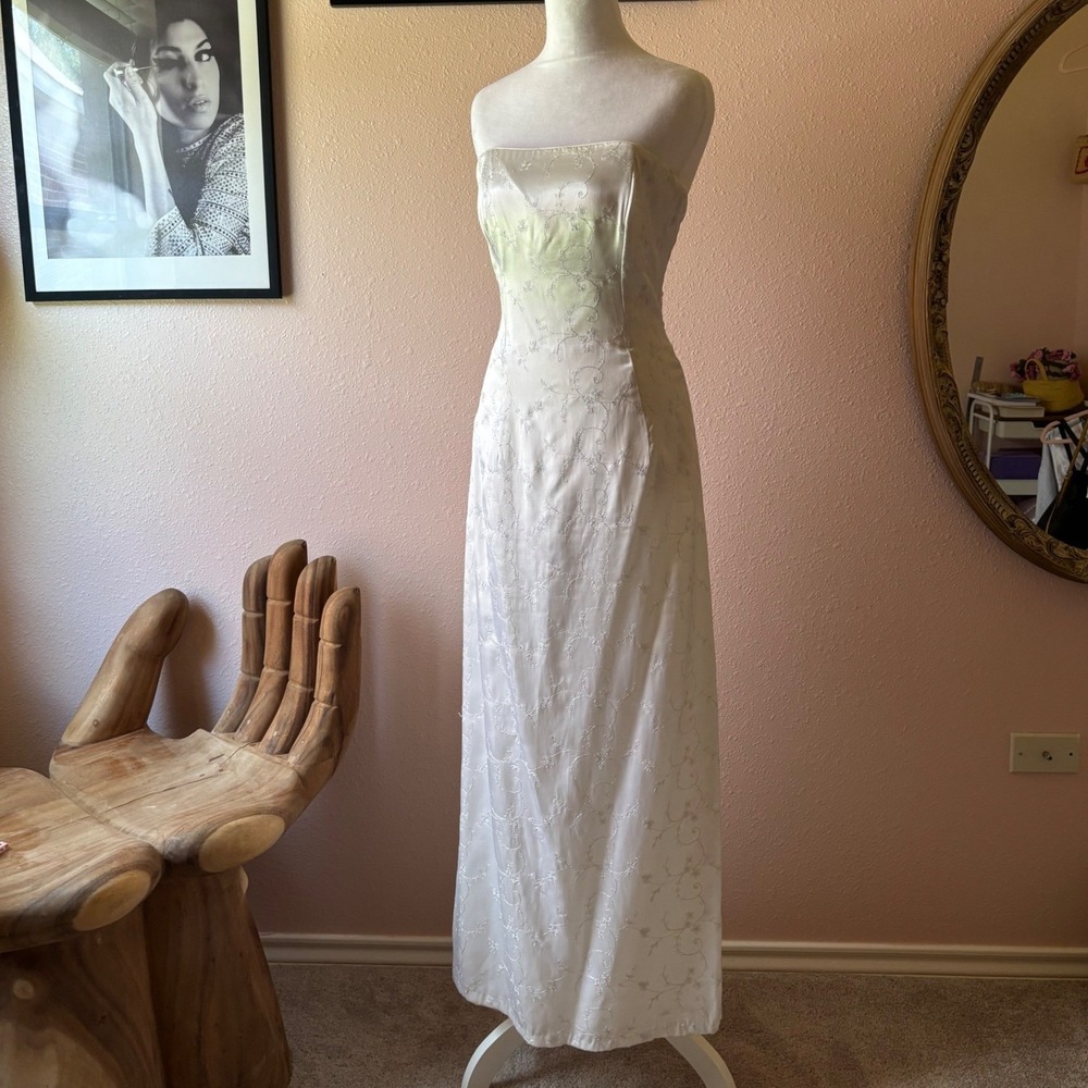 Vintage 90s Bridal Reception Elopement Princess Gown